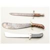 Image 2 : Lot of three military edged weapons including  a U.S. bolo knife (no sheath) marked  Springfield Arm