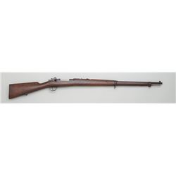 Mexican Mauser bolt-action military rifle,  7mm cal., 29-1/2” barrel, brown finish, full  wood stock