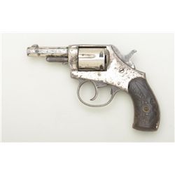 American Bulldog DA revolver, .32 cal.,  2-1/2” octagon barrel, nickel finish, raised  eagle black h