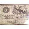 Image 3 : Uncirculated 1840 Republic Of Texas $3 Bill,Extremely Rare, Cut-Cancelled