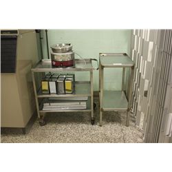 MOBILE STAINLESS STEEL CART, STAND, NAPKIN