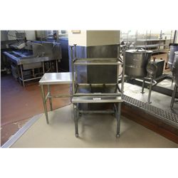 3 ASSORTED STAINLESS STEEL STANDS