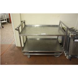 2 TIER MOBILE STAINLESS STEEL PRODUCT CART