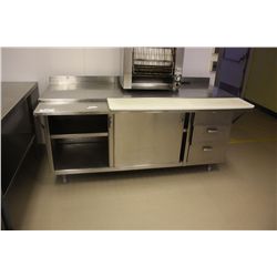 STAINLESS STEEL PREP - STORAGE COUNTER