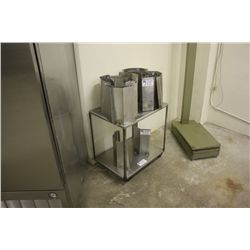 MOBILE STAINLESS STEEL CART AND CORNER PROTECTORS