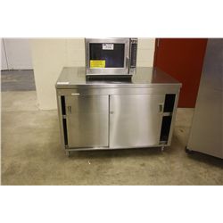 STAINLESS STEEL 2 DOOR STORAGE COUNTER