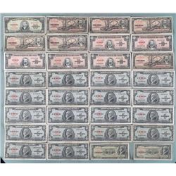33 Pcs of Old Cuban Currency 1949-1960 Paper Money