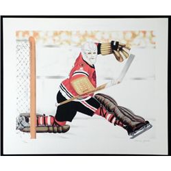 Henry Gorski Blackhawks Goalie S/N Lithograph Print