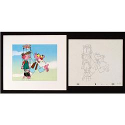 Boy Orig Animation Pink Panther Cel Drawing Background