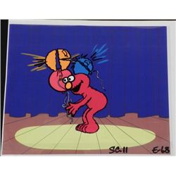 Elmo Animation Cel Original Balloon Popping Art