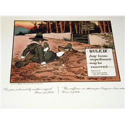 Perrier Golf Rule IX Lithograph Print