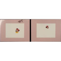 2 Minnie Mouse Disney Original Fanta Ad Production Cels