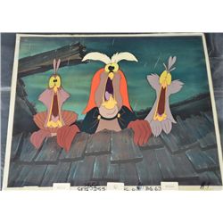 Rock-A-Doodle Original Animation Production Cel Birds
