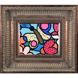 Jozz Butterfly III Signed Framed Acrylic Painting