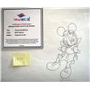 Image 1 : Disney Orig Line Art Drawing Parachuting Mickey Mouse