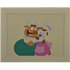 Image 1 : Rock-A-Doodle Orig Animation Production Cel Pig & Bunny