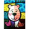 Image 1 : Jozza Original Large Painting On Canvas Pink Bear