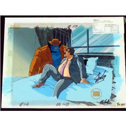 Original X-Men Bkgd Cel Beast Animation Signed Stan Lee