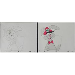 Animation Art Cel Drawing Original Trix Rabbit Bow Tie