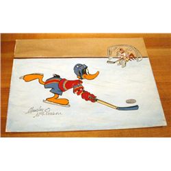 Charles McKimson Original Drawing Water Color Hockey