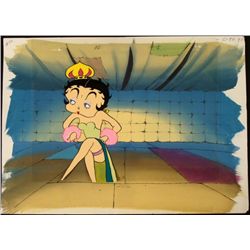 Production Betty Boop Original Art Cel Background Green