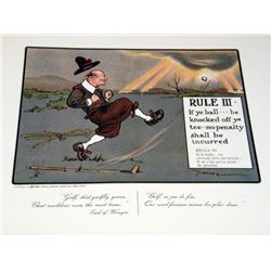 Perrier Golf Rule III Lithograph Print