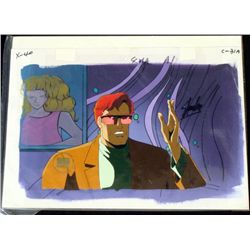 X-Men Art Orig Animation Signed Stan Lee Cel Background
