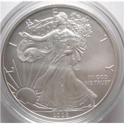 2008 "W" WEST POINT BURNISHED UNCIRCULATED AMERICAN SILVER EAGLE