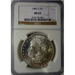 1880-S MORGAN DOLLAR NGC MS63