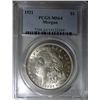 Image 1 : 1921 MORGAN DOLLAR PCGS MS64