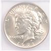 Image 2 : 1921 PEACE DOLLAR ICG MS65 GEM, SUPER WHITE COIN, ALMOST NO MARKS