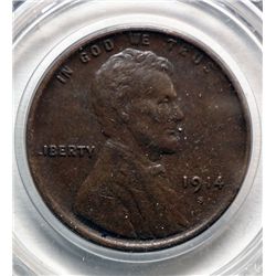 1914-S LINCOLN ONE CENT XF-AU NICE