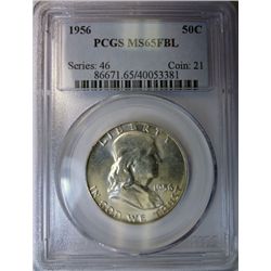 1956 FRANKLIN HALF DOLLAR PCGS MS65 FBL!