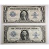 Image 1 : 2 1923 $1 silver certificate  XF/AU