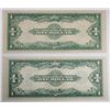 Image 2 : 2 1923 $1 silver certificate  XF/AU