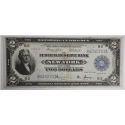 1918 $2 Federal Reserve Bank Notes  VF/XF lite stain center  VERY SCARCE