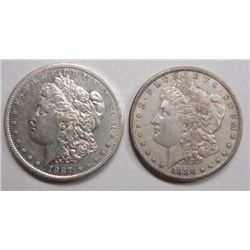 1886S and 87S   Morgan $  both are borderline AU