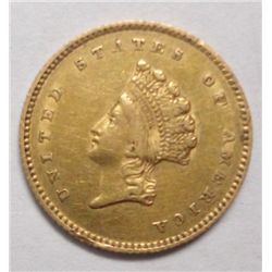 1854  T2  $1 gold   XF45