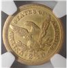 Image 3 : 1843O sm date  $2 1/2 gold  NGC AU clnd