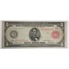 Image 1 : 1914 $5  Federal Reserve Note  RED SEAL  VG/F