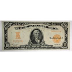1907 $10  GOLD certificate XF/AU