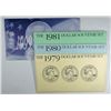 Image 1 : 1979- 1980 -1981 SUSAN B. ANTHONY  SOUVENIR 1999 P AND D &1999 PROOF SBA SETS