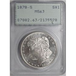1878S    Morgan $  PCGS63  OGH "RATTLER"