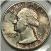 1936S Washington quarter  BU  scarce date  toned