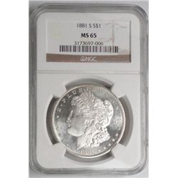 1881S  Morgan $  NGC65