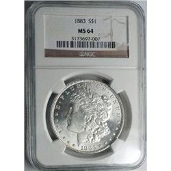 1883  Morgan $  NGC64