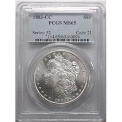1883CC  Morgan $  PCGS65