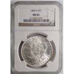 1884O  Morgan $  NGC65