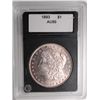 1893 Morgan $ in a coinworld holder mkd AU50