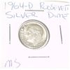 Image 1 : 1964-D ROOSEVELT SILVER DIME *RARE MS HIGH GRADE*!!